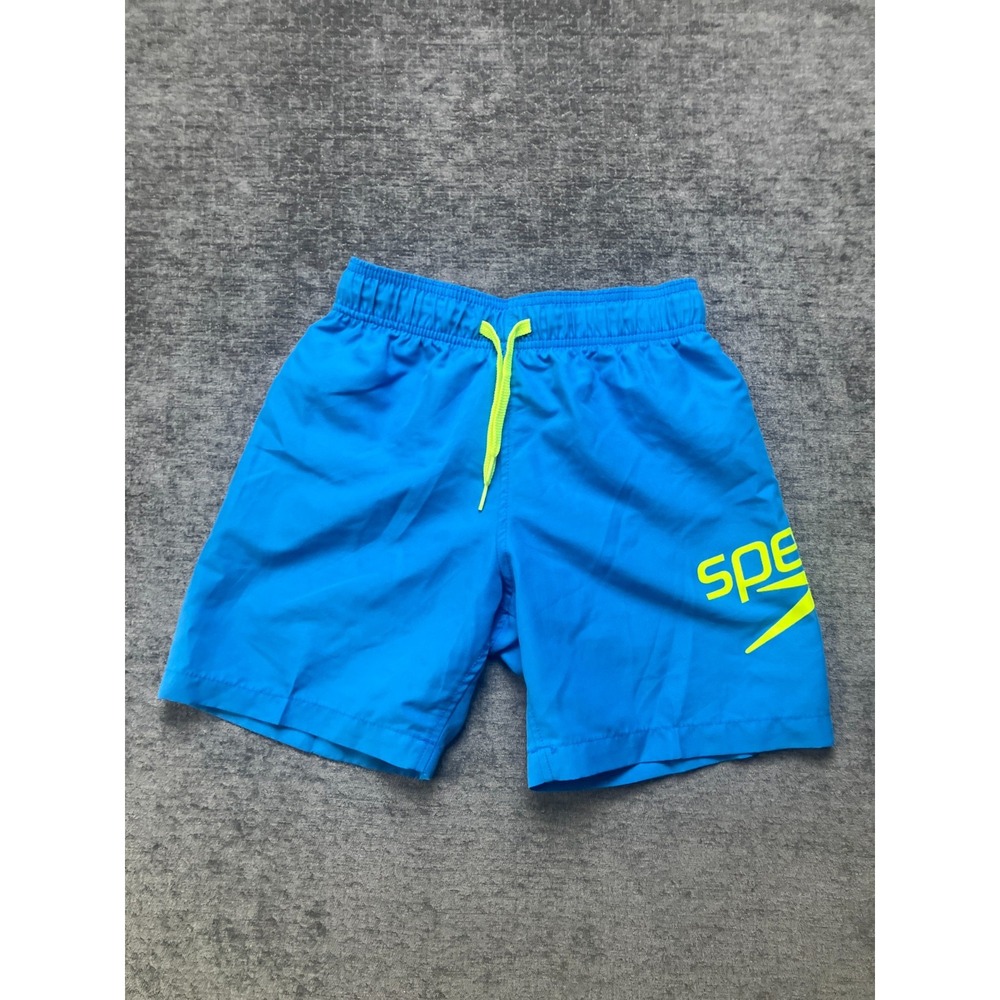 Speedo Volley Board Shorts Boys Medium Blue Swimwear Beach Wear Logo Drawstring